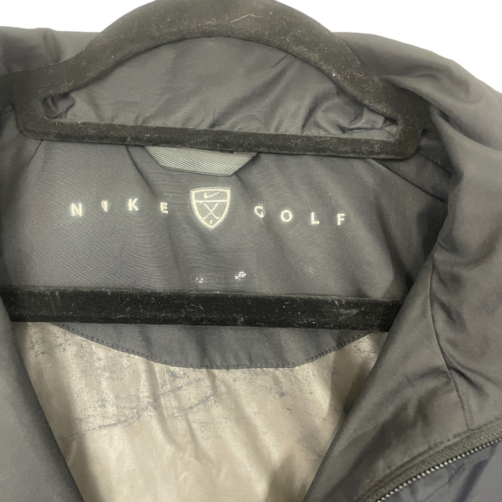 Nike Golf Black Men's Full Zip Long Sleeve Wind Breker‎ Convertable Sleeve Nylon - Picture 3 of 8